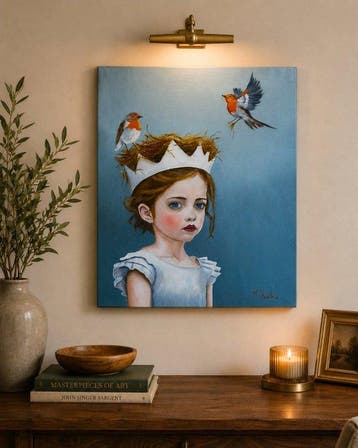Monica Zambon - Lamica dei pettirossi, Antiek en Kunst, Kunst | Schilderijen | Modern