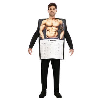 Sexy Mannen Kalender Kostuum, Verzenden, Nieuw, Feestartikel