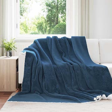 vidaXL plaid Marineblauw 270 x 240 cm 3,17 kg Fleece, Verzenden, Nieuw
