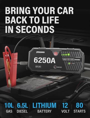 AdoreTrip 6250A Auto Startkabels & Powerbank - 12V Accu Boos, Verzenden, Nieuw