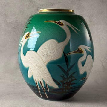 Vaas - Porselein - Japan - Vintage (Zonder minimumprijs), Antiek en Kunst