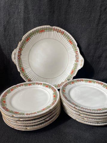 Limoges - Dessertservies (13) - Porselein