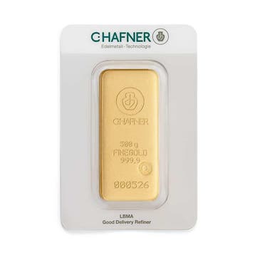 500 gram gegoten goudbaar C. Hafner met certificaat - LBMA, Verzenden, Goud