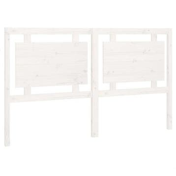 Hoofdbord 165cm wit - Massief hout | Retourdeal 69% Korting, Huis en Inrichting, Slaapkamer | Bedden, Wit, Rustiek, Tweepersoons