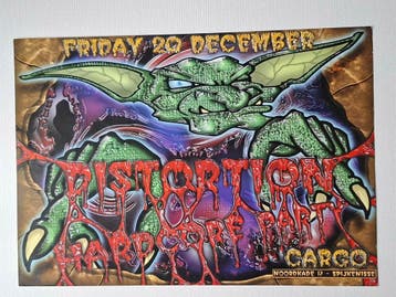 Distortion hardcore party friday 20 december flyer, Verzenden, Nieuw