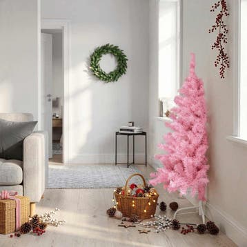 Kerstboom 120cm roze halfrond | retourdeal 44% korting, Ophalen of Verzenden, Zo goed als nieuw