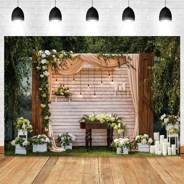 Backdrop Flowerwall polyester 300x200 cm, Hobby en Vrije tijd, Ophalen of Verzenden, Nieuw