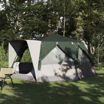 vidaXL Cabine Tent 7-Persoons 7-persoons Groen, Caravans en Kamperen, Tenten, Verzenden, Nieuw, Tot en met 2
