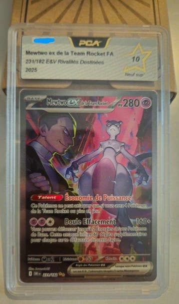 Pokémon - 1 Graded card - Mewtwo 231/182 Secret rare - PCA, Nieuw