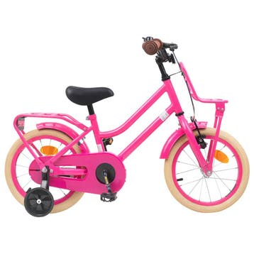 vidaXL Kinderfiets 14 Inch voor 3-5 jaar oud Donkerroze, Verzenden, Nieuw