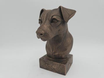 Bust of a jack russel dog statue - home decor dog lover hand, Verzenden, Nieuw