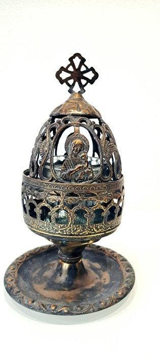 Kaarsenhouder Byzantijnse Stijl - Brons - Waaklamp (Kandili)