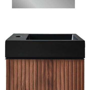 Wastafel BWS Sona Met Kraangat 40x22,5 cm Mat Zwart, Ophalen of Verzenden, Nieuw, Overige typen