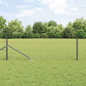 vidaXL zeshoekig gaasgek met palen 25 x 0,5 m PVC-Coated, Verzenden, Nieuw, IJzer