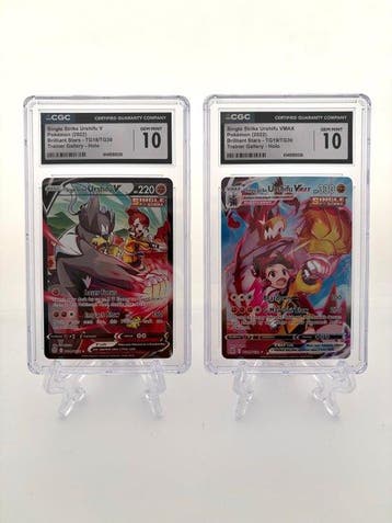 Pokémon - 2 Graded card - Single Strike Urshifu V & Single, Nieuw