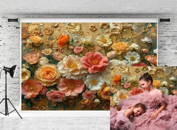 Foto Achtergrond Roze Bloemen | 40% Korting, Ophalen of Verzenden, Nieuw, Achtergrond