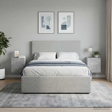 vidaXL Wandbeugel Bedkast 2 st Betongrijs 33 x 34,5 x 40 cm, Minder dan 45 cm, Verzenden, Nieuw, Minder dan 55 cm