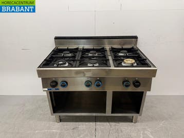 RVS Modular / Rendisk 6 Pits Fornuis 110 cm GAS Horeca, Ophalen of Verzenden, Gebruikt