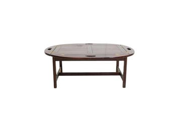 Klassieke houten Butler Tray salontafel met koperen beslag, Huis en Inrichting, Tafels | Salontafels, Ophalen of Verzenden, Nieuw
