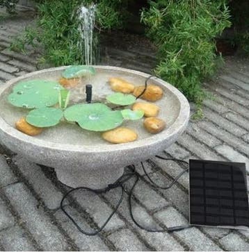 Zonne-fonteinpomp 1.2W 200 l/u 110cm lift 6 sproeiers tuin, Verzenden, Nieuw