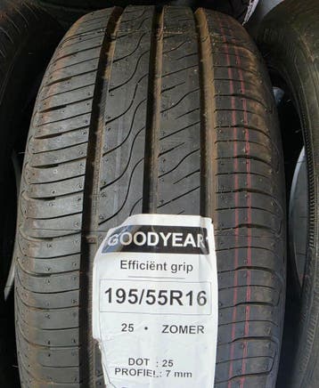 195/55r16 87H Goodyear dot25 Demo Banden, Ophalen, 16 inch, Nieuw, Band(en)