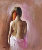 Domingo Alvarez Gomez (1942) - Figura de espaldas, Antiek en Kunst