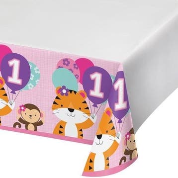 Tafelkleed 1 Jaar Dieren Meisje - 137x259cm, Ophalen of Verzenden, Nieuw