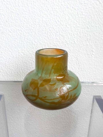 Établissements Gallé, Emile Gallé - Vaas - Glas, Antiek en Kunst, Antiek | Glas en Kristal