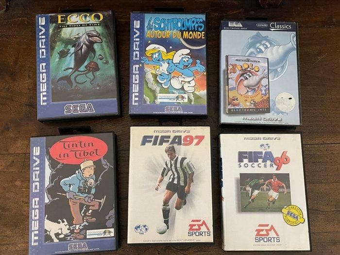 Sega - Mega Drive - Lote Mega Drive PAL — 6 Jogos Completos, Spelcomputers en Games, Spelcomputers | Overige Accessoires