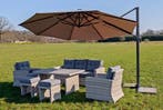 A-kwaliteit Aluminium Frame Wicker Dining Loungeset AKTIE, Nieuw, Wicker, Tuinset, 7 zitplaatsen