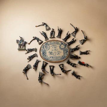 Heinrichsen - Militaire miniatuur beeldjes - Rare Flat Tin, Nieuw