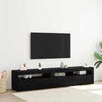 vidaXL TV-kast 2 pcs Zwart Eiken 195 x 35 x 40 cm Bewerkt, Minder dan 50 cm, Verzenden, Nieuw, Minder dan 100 cm