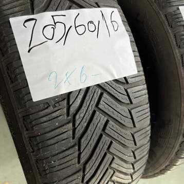 2 x Michelin Alpin 6 205-60-16 Winterbanden 6mm, Auto-onderdelen, Gebruikt, 16 inch, Band(en), Personenwagen