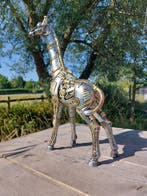 Beeld, standing giraffe steampunk - 53 cm - polyresin