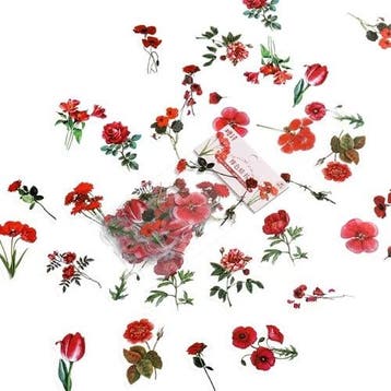 Bloemetjes en blaadjes rood voor epoxy resin, zeep, kaarsen, Hobby en Vrije tijd, Ophalen of Verzenden, Nieuw
