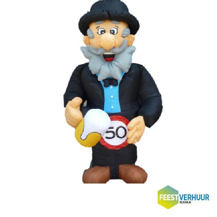 Huur - Abraham met bierpul 3 Meter, Kinderen en Baby's, Speelgoed | Buiten | Opblaasfiguren, Gebruikt, Ophalen