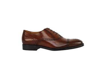 TESTONI - 8 UK - 42 IT - Oxford Burnished Calf Bologna Brick, Kleding | Heren, Schoenen, Nieuw