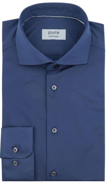 Pure Shirt Donkerblauw maat 44 Heren, Verzenden, Nieuw, Blauw, Pure