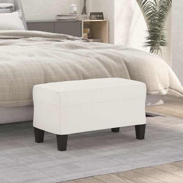 vidaXL Bankje 70x35x41 cm microvezelstof beige, Huis en Inrichting, Verzenden, Nieuw, Stof