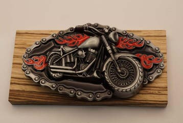 Buckle motor met vlammen, Losse buckle of gesp, Overige kleuren, Verzenden, Geen merk