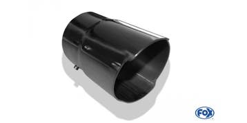 FOX Afdekking zilver - 90 mm eindpijpdeksel met stelschroeve, Verzenden, Nieuw
