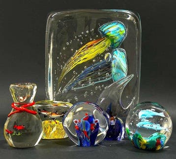 Set di 6 Sculture Acquario - sculptuur, Murano - 0 cm -