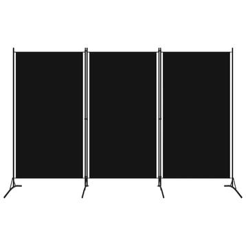 vidaXL Kamerscherm met 3 panelen 260x180 cm zwart, Verzenden, Nieuw