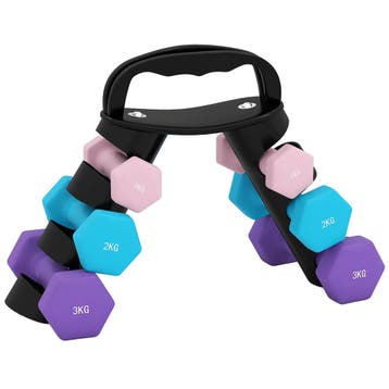 Halterset Met Opbergrek, Set Van 6 Halters Voor Fitness Trai, Verzenden, Nieuw