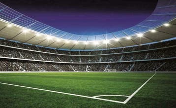 Voetbal behang Stadion - VLIES XL, Eenvoudig aan te brengen, Ophalen of Verzenden, Minder dan 10 m², Voetbal