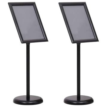 vidaXL Posterstandaards 2 st Zwart 45 x 32,7 x 108 cm, Verzenden, Nieuw