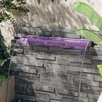 vidaXL Watervaloverlaat met RGB LEDs 108 cm roestvrij staal, Verzenden, Nieuw