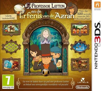 3DS Professor Layton en de Erfenis van de Azran (Nederlandst, Spelcomputers en Games, Games | Nintendo 2DS en 3DS, Verzenden, Zo goed als nieuw