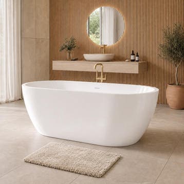 Ligbad Bahia  170 x 75 x 58 cm Vrijstaand Bad wit, Verzenden, Nieuw, Bad