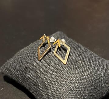 No-Fade Goud Stijl Kristal Vorm Oorbellen - Unisex, Sieraden, Tassen en Uiterlijk, Oorbellen, Overige materialen, Hangers, Nieuw
